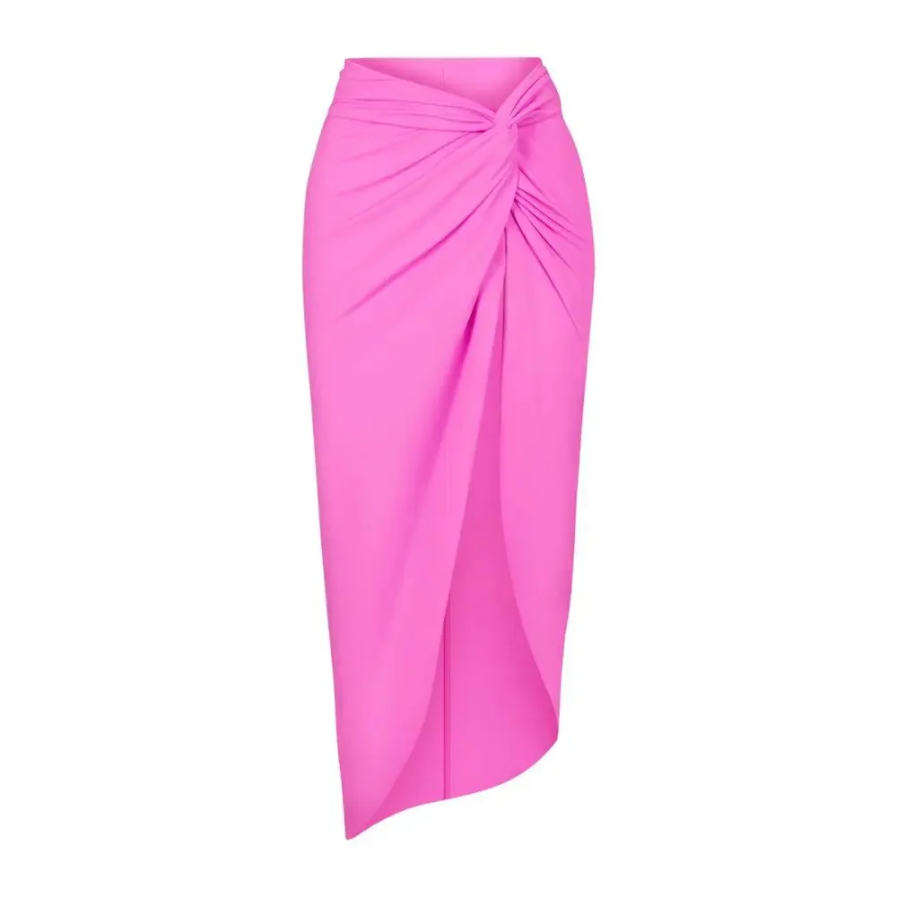 NWT SKIMS Signature Swim Sarong Skirt - Taffy - XL